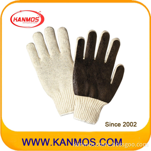 Cotton Seamless PVC Palm Industrial Safey Work Glove (61008)